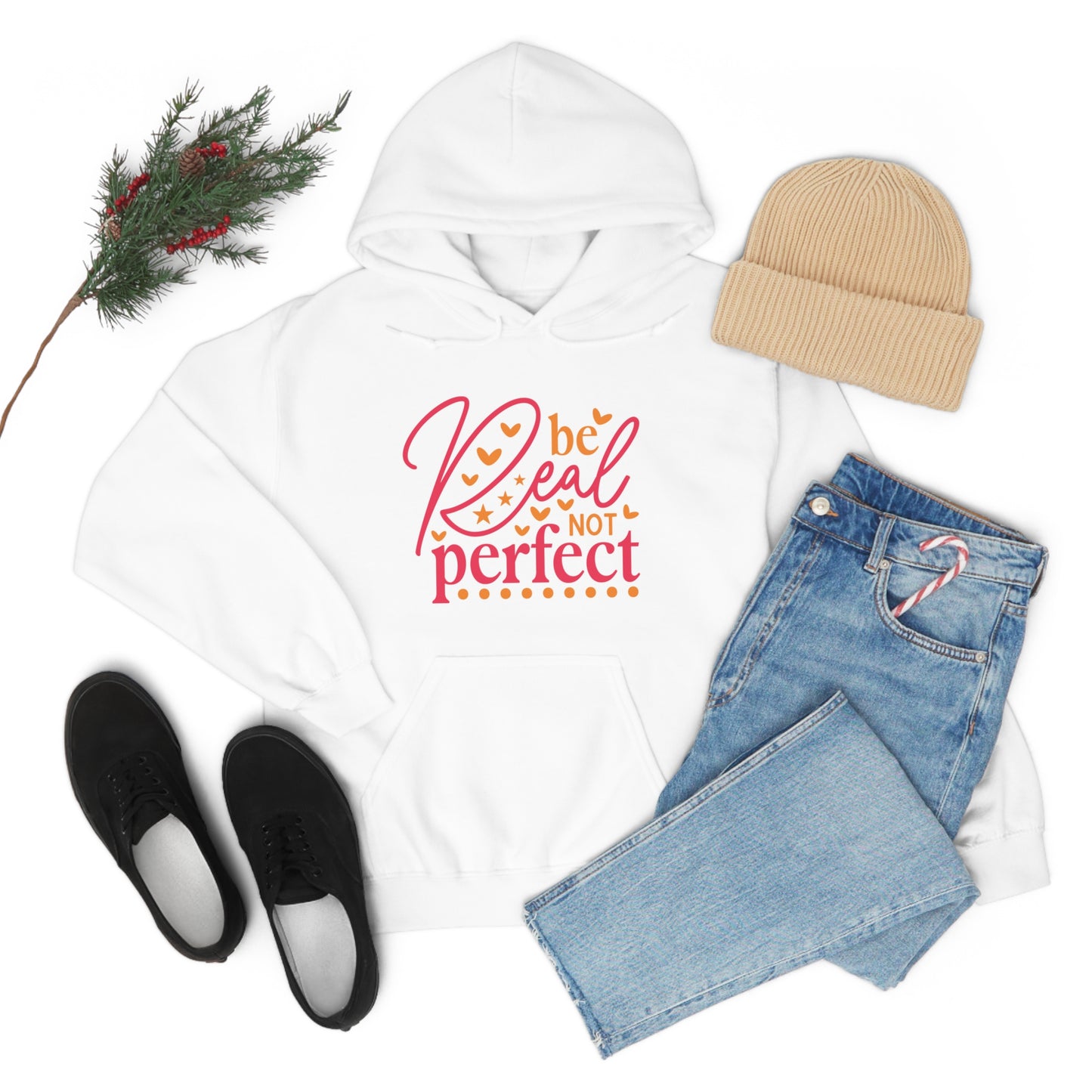 Real Not Perfect Positivity - Hooded Sweatshirt for Women