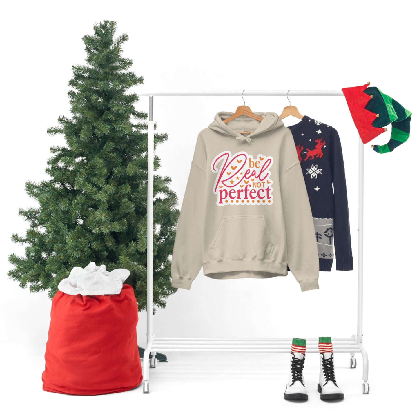 Real Not Perfect Positivity - Hooded Sweatshirt for Women