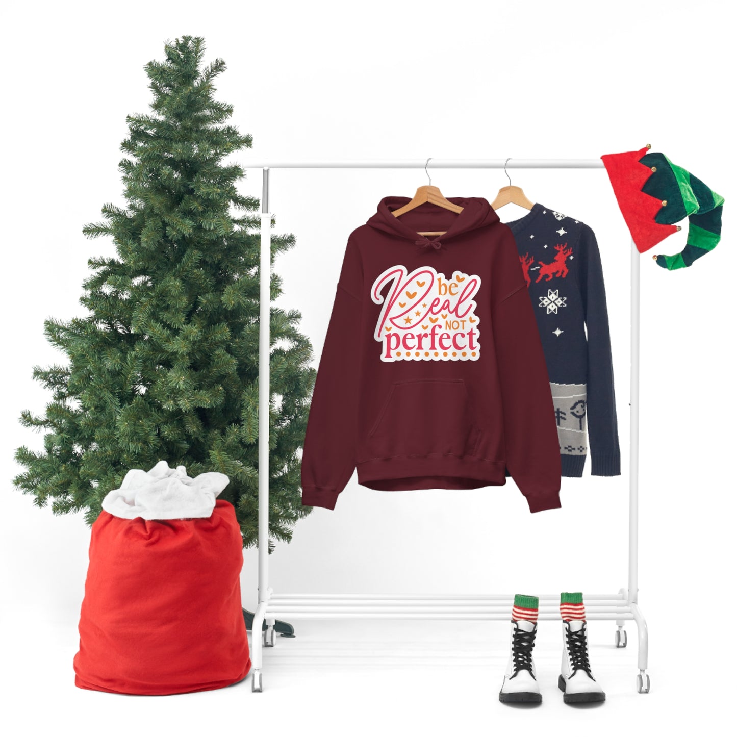 Real Not Perfect Positivity - Hooded Sweatshirt for Women