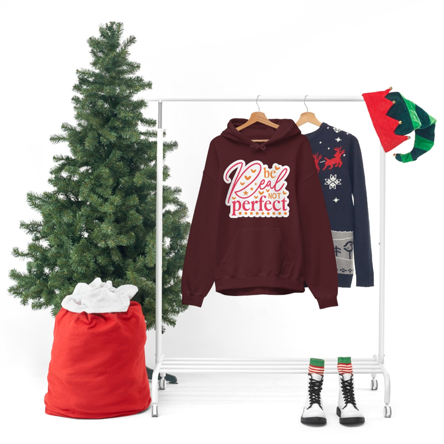 Real Not Perfect Positivity - Hooded Sweatshirt for Women