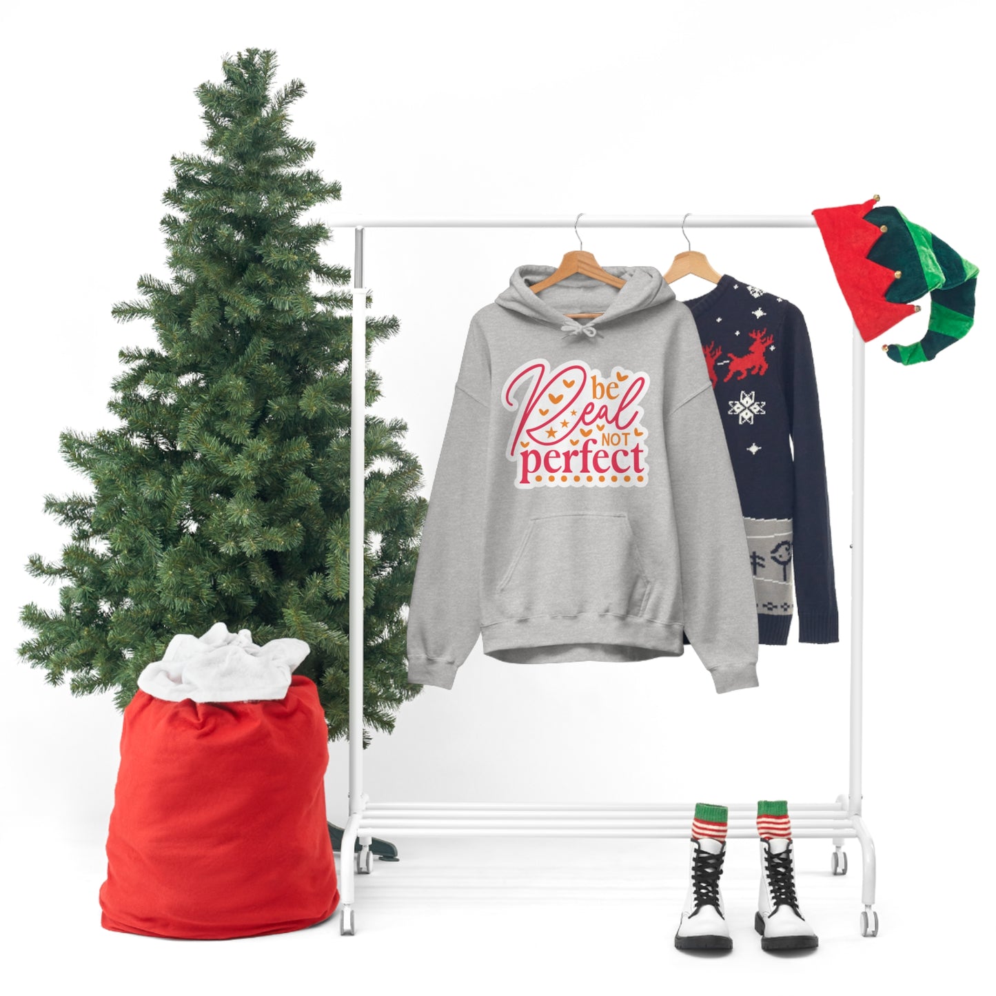 Real Not Perfect Positivity - Hooded Sweatshirt for Women