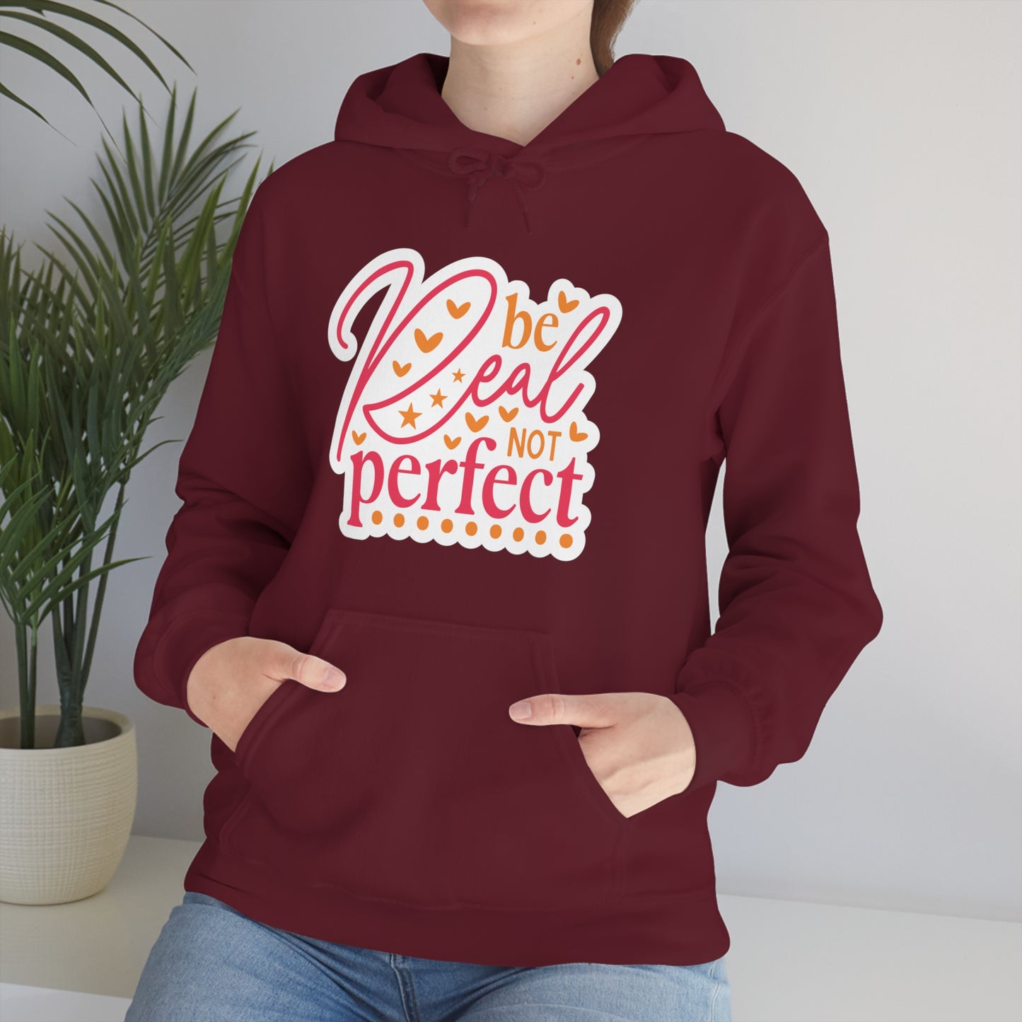Real Not Perfect Positivity - Hooded Sweatshirt for Women