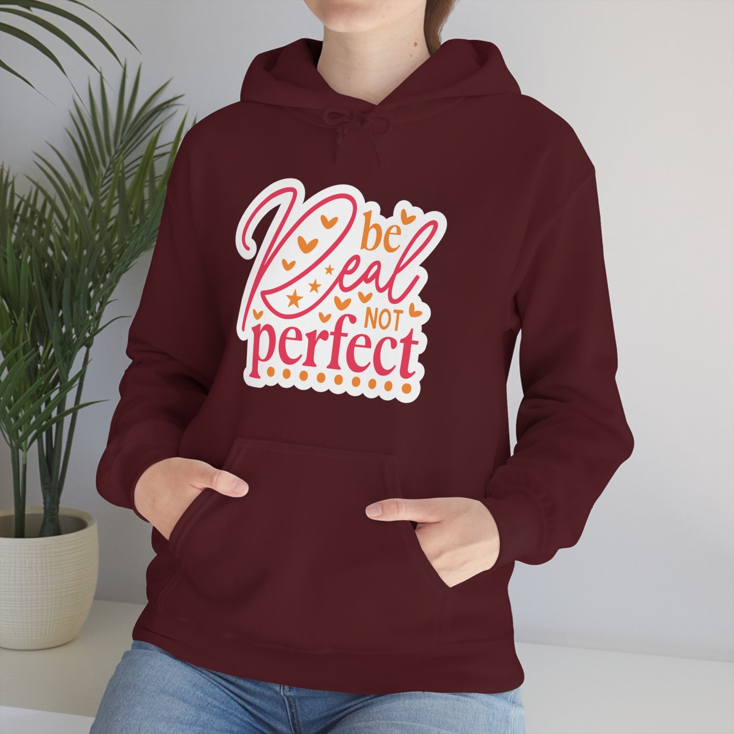 Real Not Perfect Positivity - Hooded Sweatshirt for Women