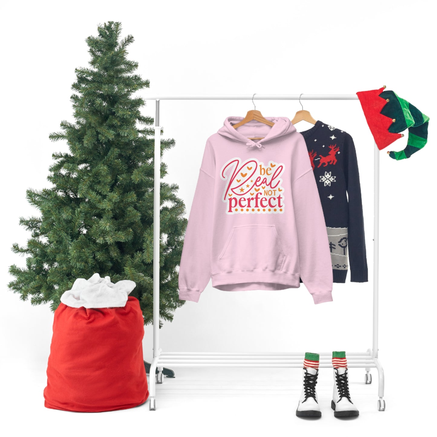 Real Not Perfect Positivity - Hooded Sweatshirt for Women