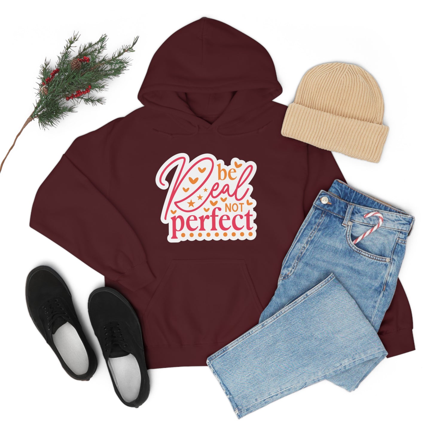 Real Not Perfect Positivity - Hooded Sweatshirt for Women