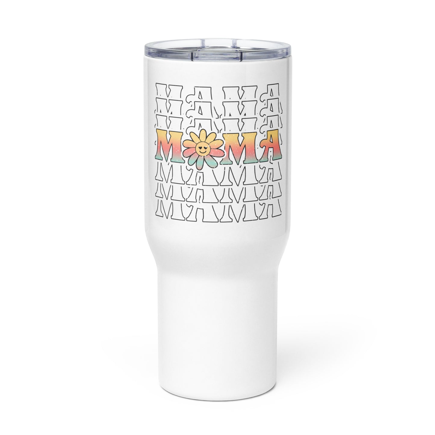 Stainless Steel Insulated Tumbler With Handle and Straws Lid - 25 oz