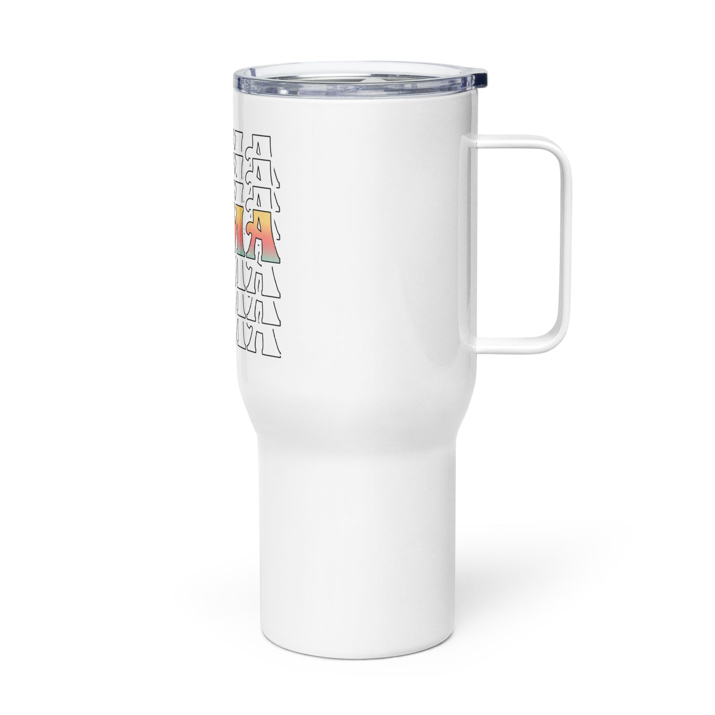 Stainless Steel Insulated Tumbler With Handle and Straws Lid - 25 oz