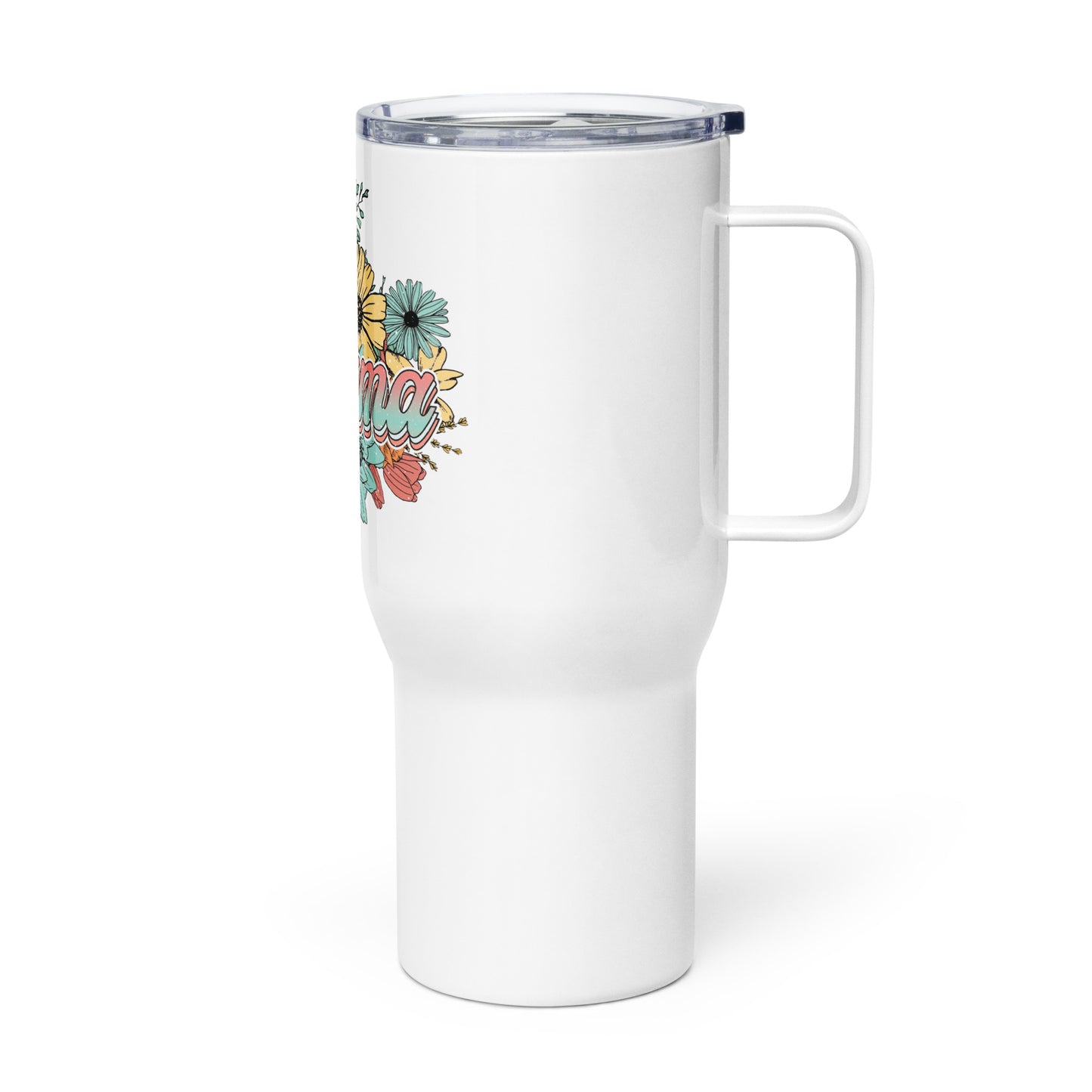 Stainless Steel Insulated Tumbler With Handle and Straws Lid - 25 oz