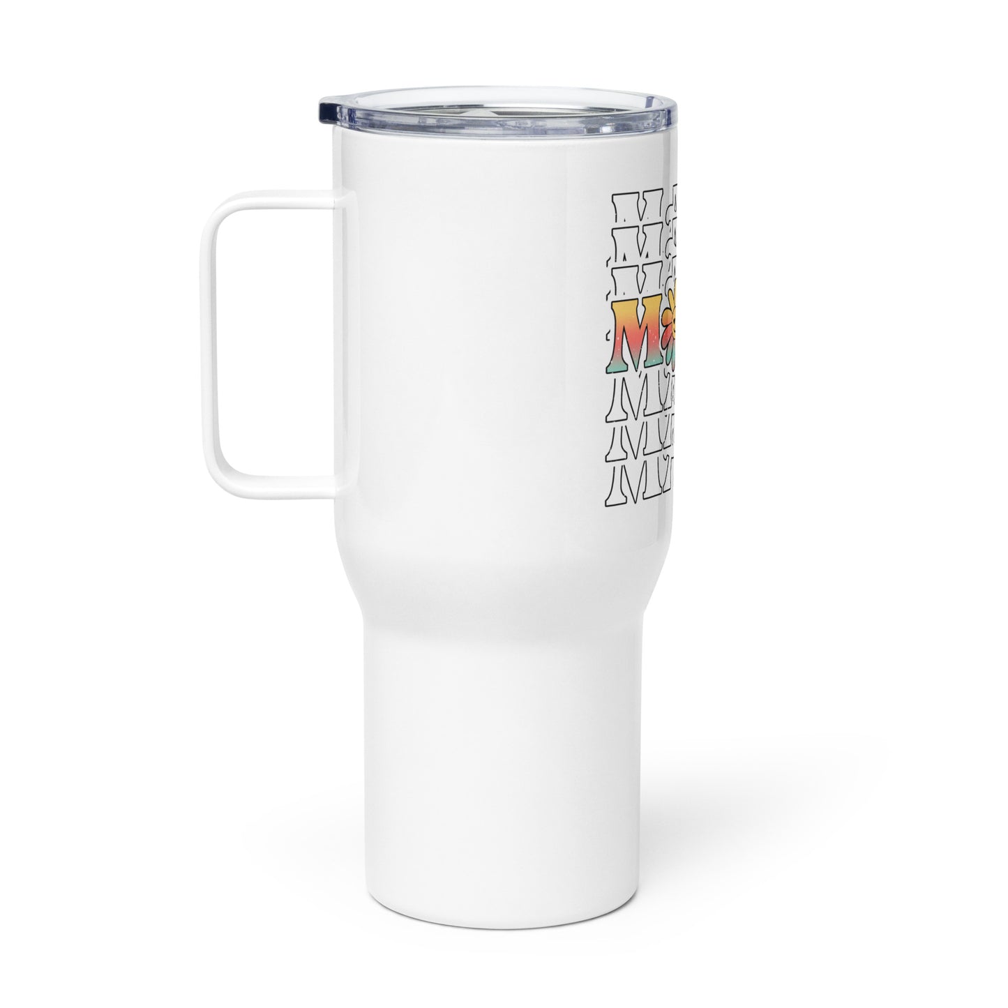 Stainless Steel Insulated Tumbler With Handle and Straws Lid - 25 oz
