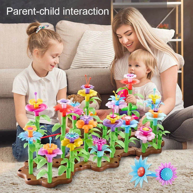 Flower Garden Building Toy Educational Stem Toy for Toddlers - 224pcs