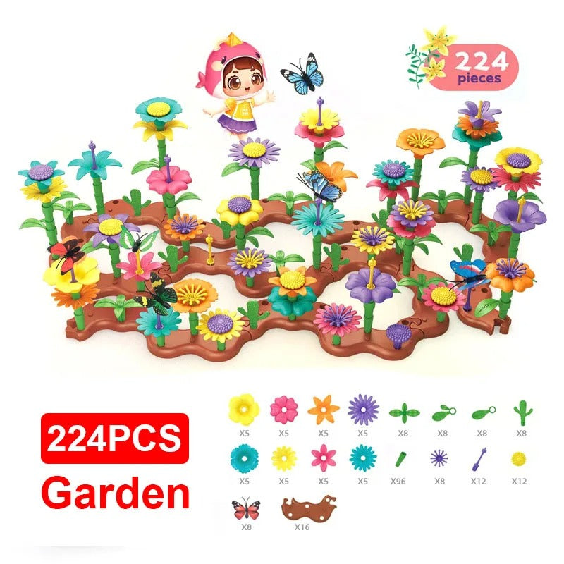 Flower Garden Building Toy Educational Stem Toy for Toddlers - 224pcs