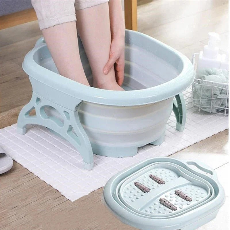 Foldable Foot Care Spa Massage Roller Pedicure Bath Tub