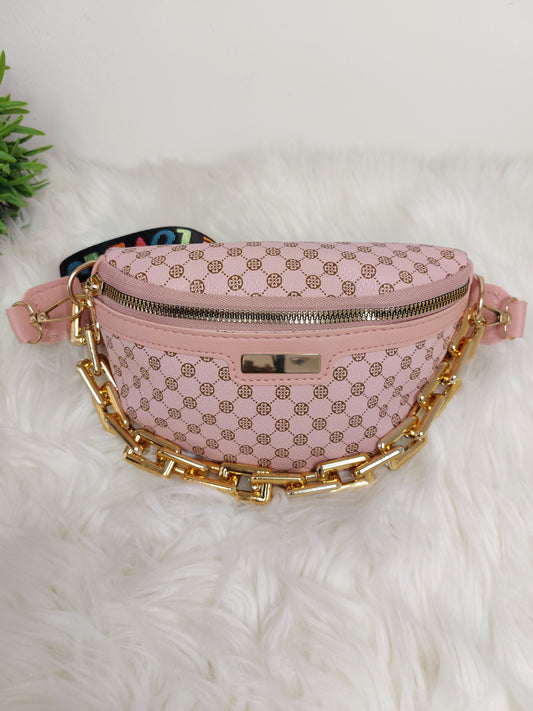 Small Crossbody Shoulder Bag for Women - Leopard Pink