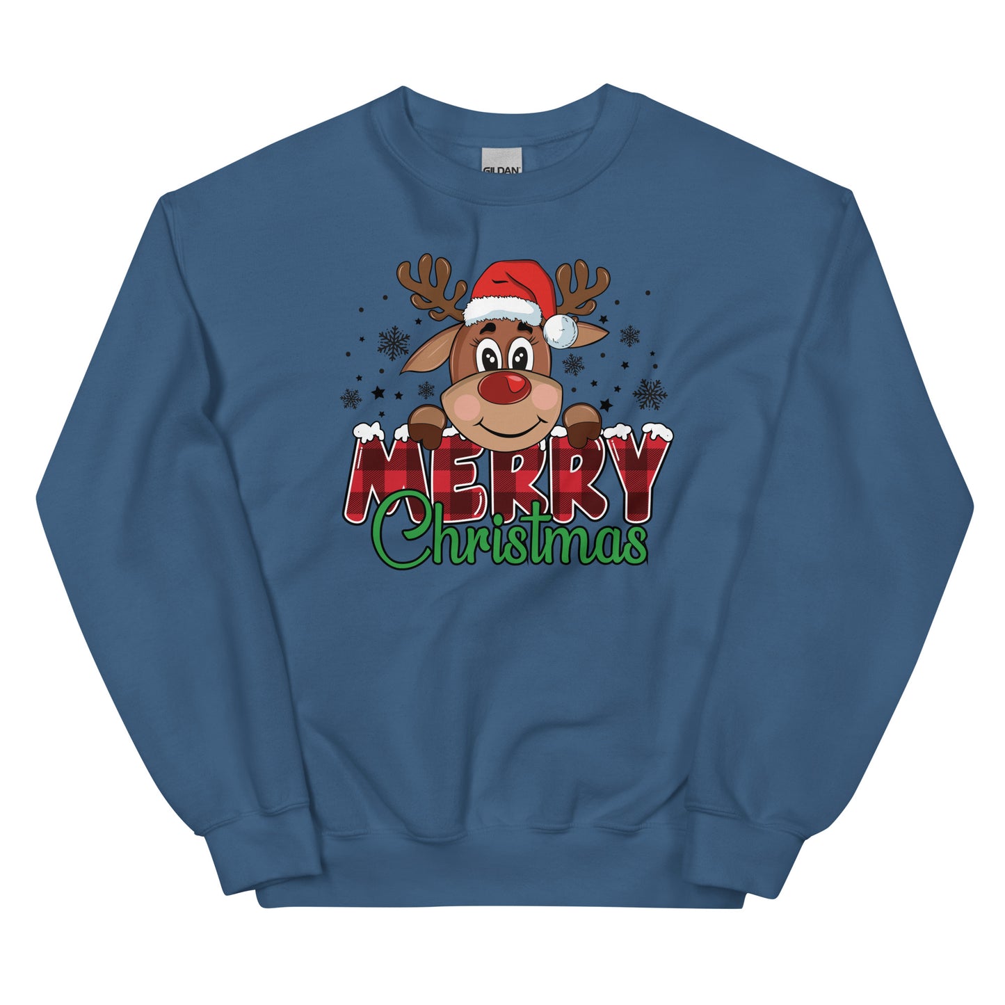 Merry Christmas Reindeer Sweatshirt for Women