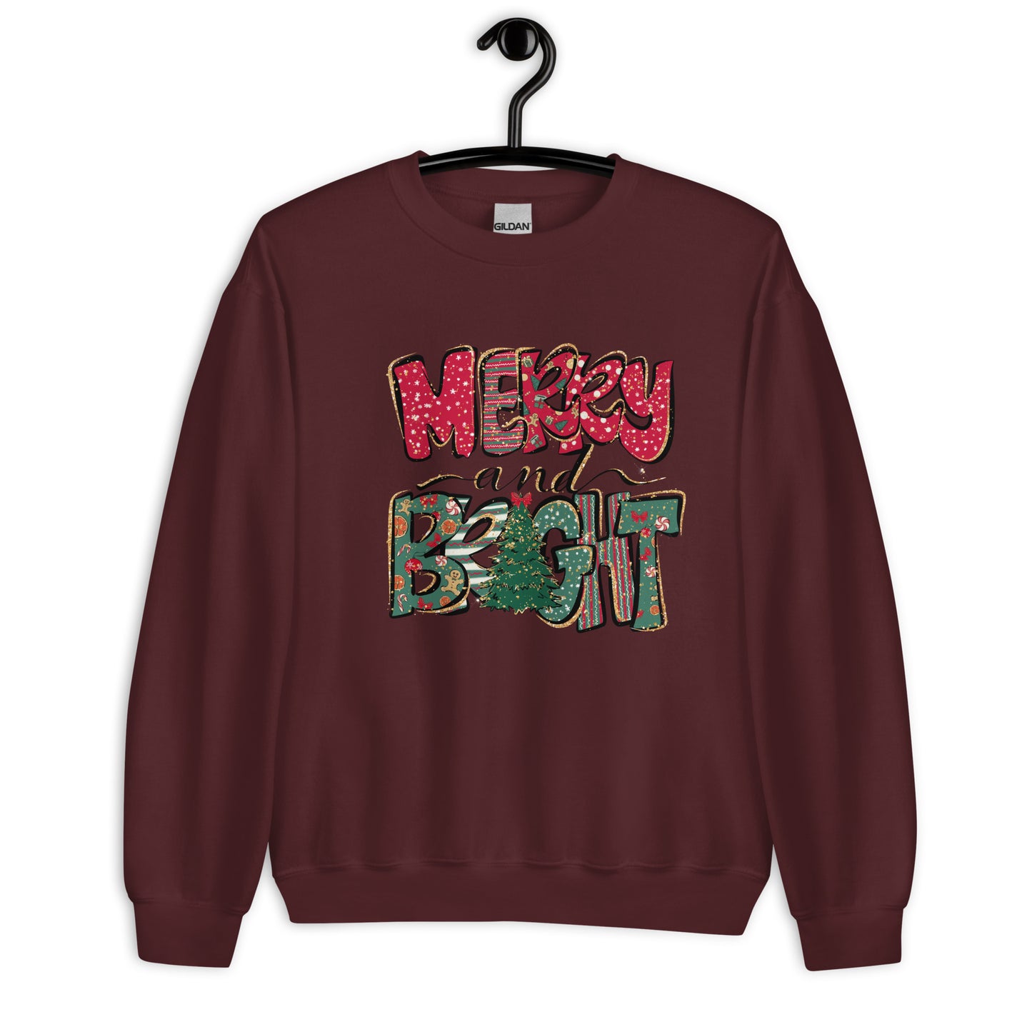 Merry & Bright Christmas Sweatshirt for Women