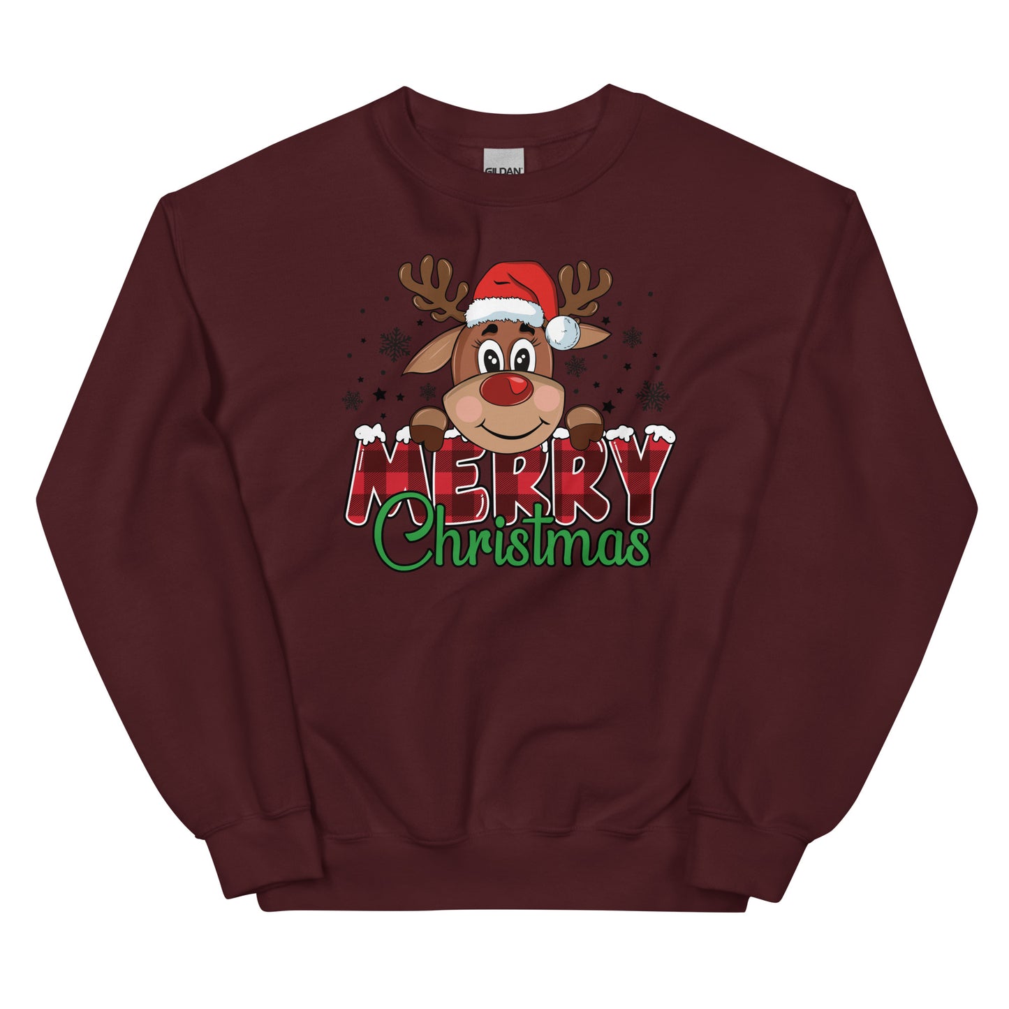 Merry Christmas Reindeer Sweatshirt for Women