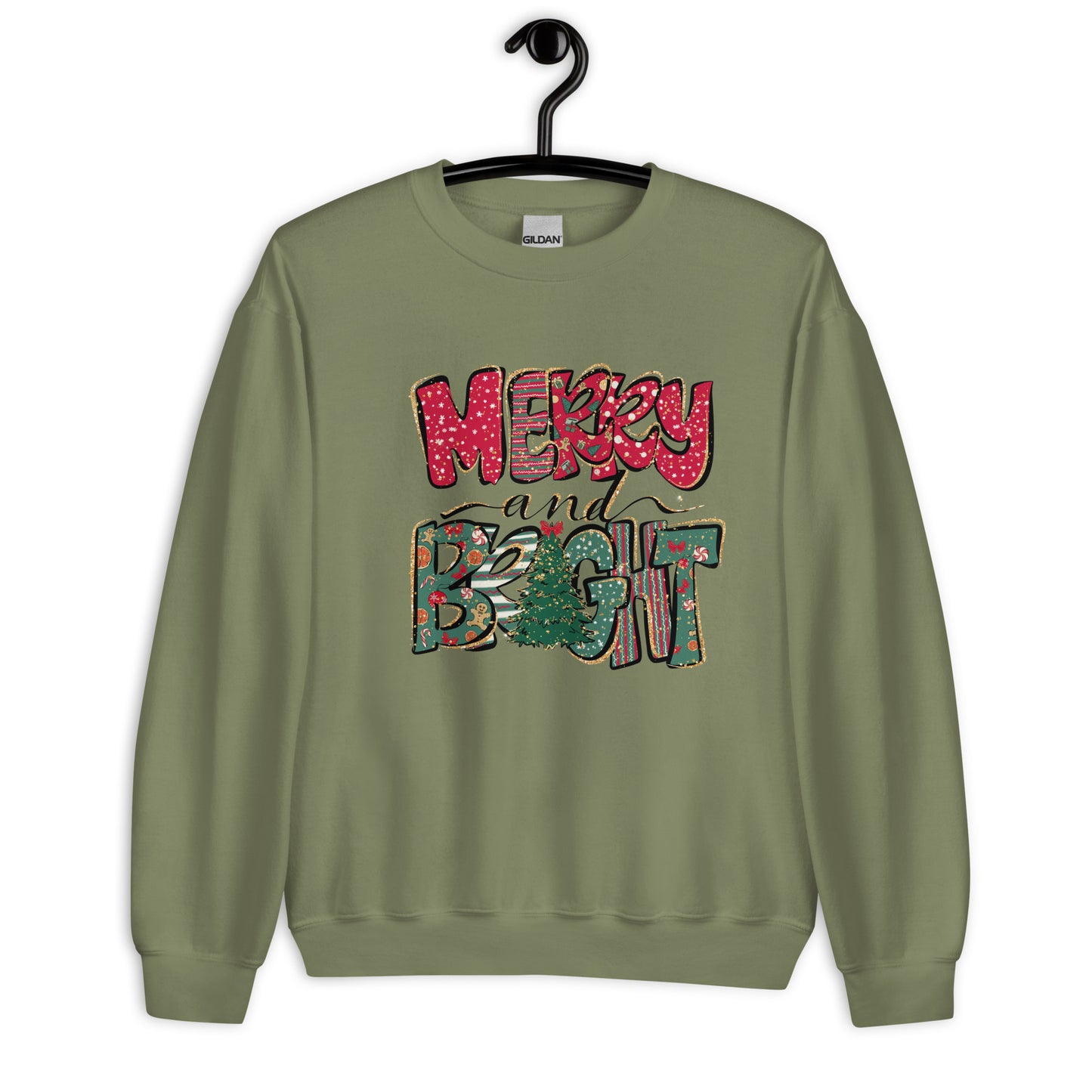 Merry & Bright Christmas Sweatshirt for Women