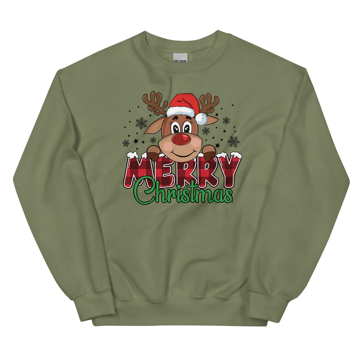 Merry Christmas Reindeer Sweatshirt for Women