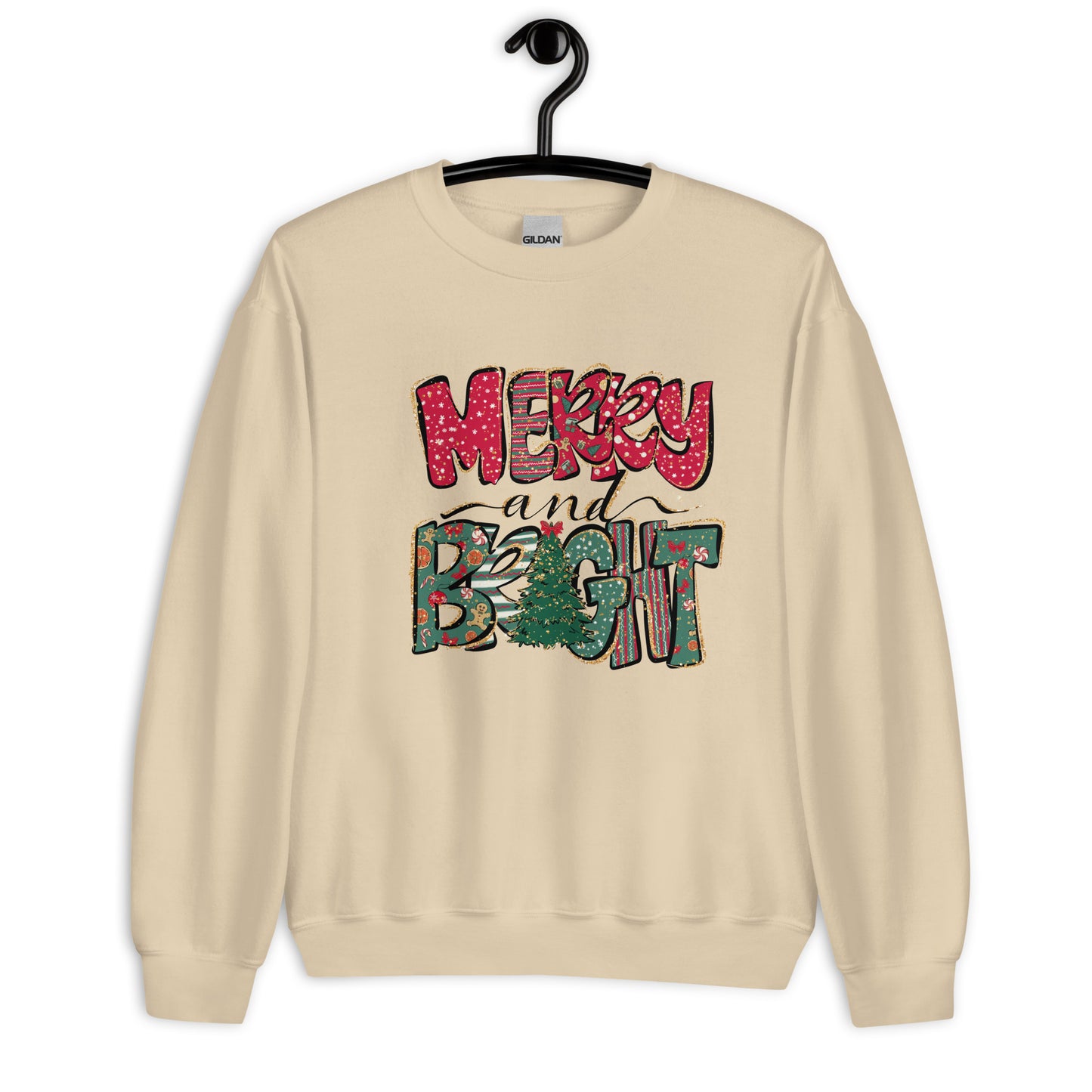 Merry & Bright Christmas Sweatshirt for Women