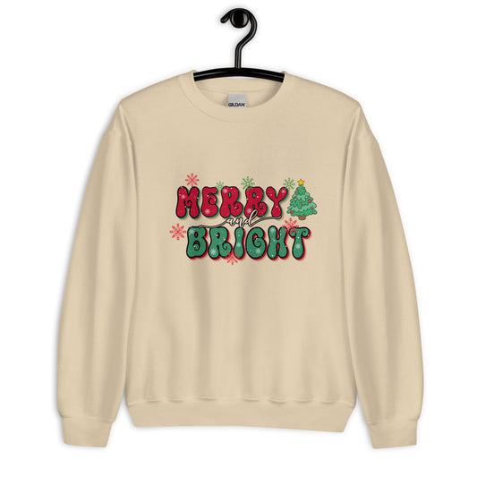 Merry & Bright Christmas Sweatshirt for Women