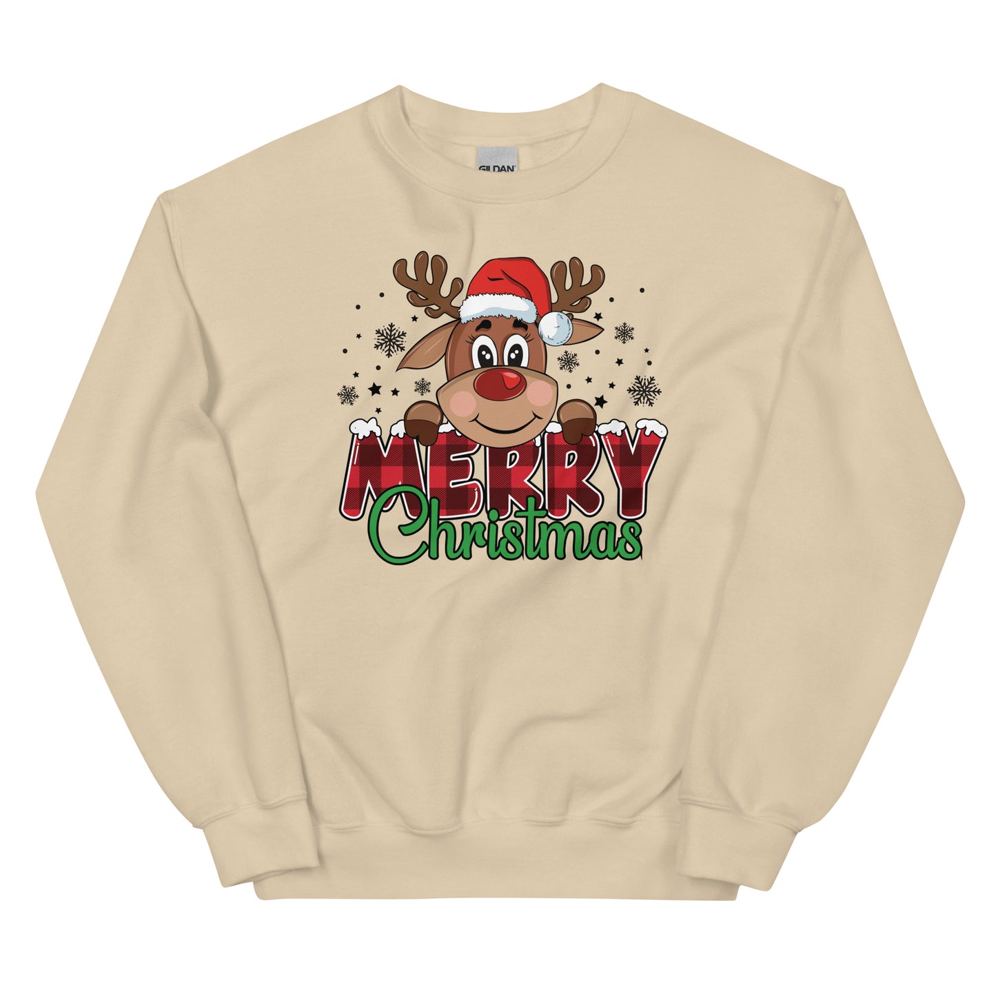 Merry Christmas Reindeer Sweatshirt for Women