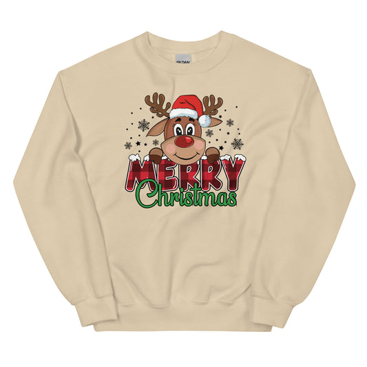 Merry Christmas Reindeer Sweatshirt for Women