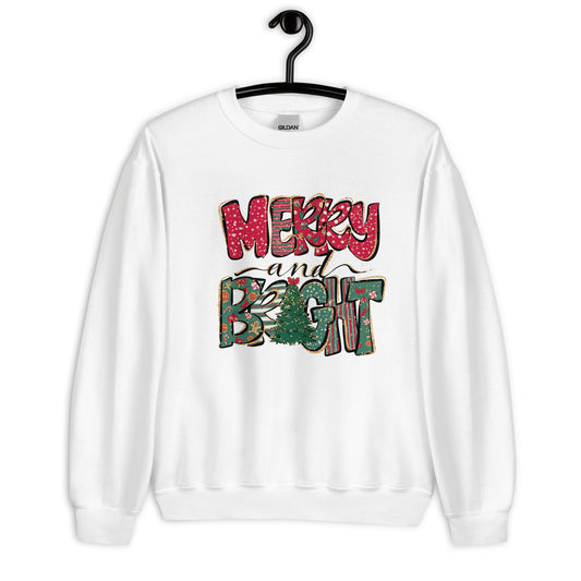 Merry & Bright Christmas Sweatshirt for Women