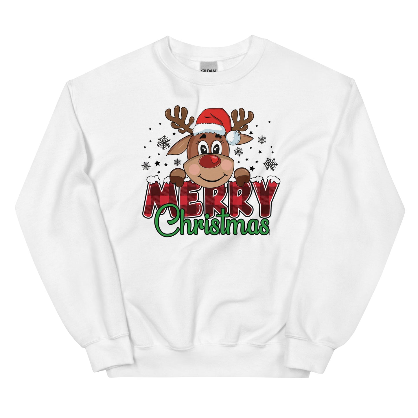 Merry Christmas Reindeer Sweatshirt for Women