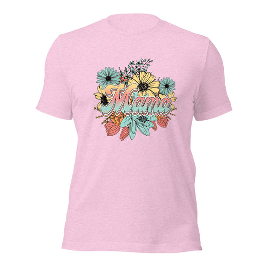 Mama Floral Soft Organic Cotton Tshirt for Women